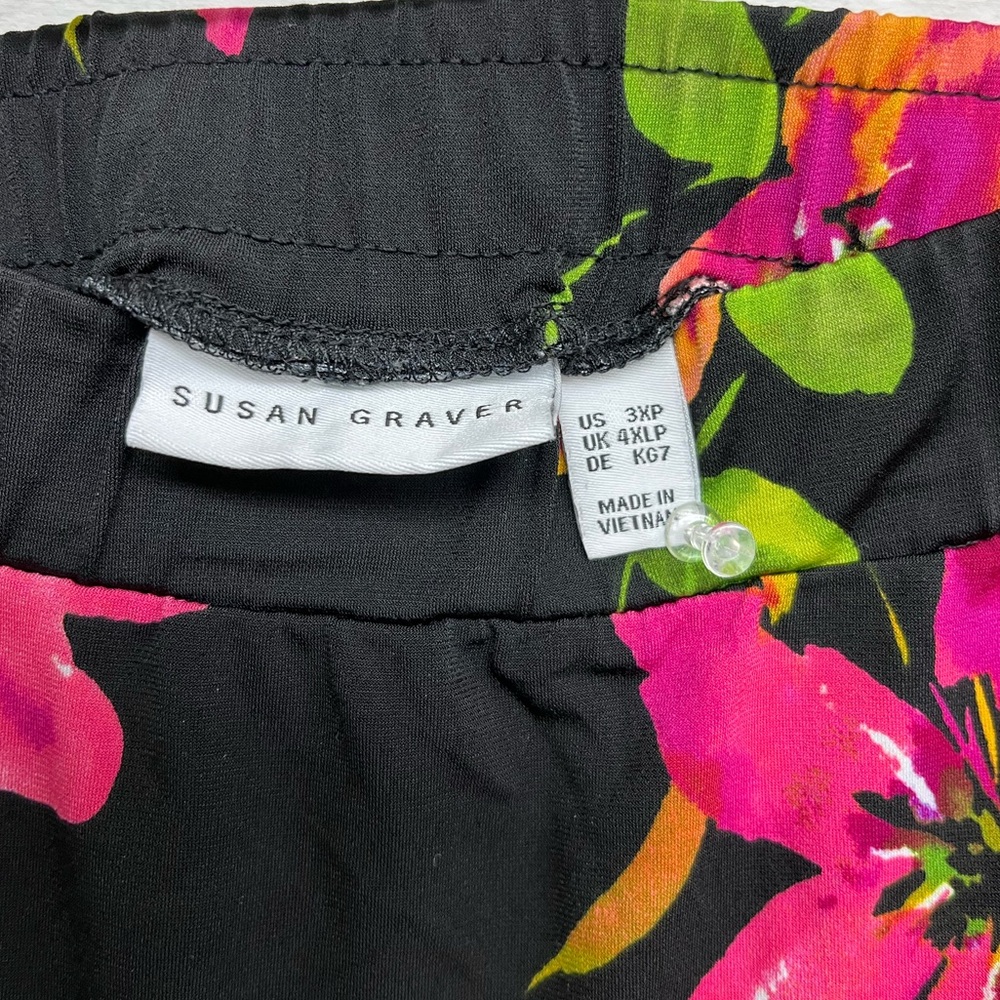 Liz Claiborne Woman 3X Matching 2pc Set - Floral Tunic & Capri Pants Resortwear - Picture 6 of 8